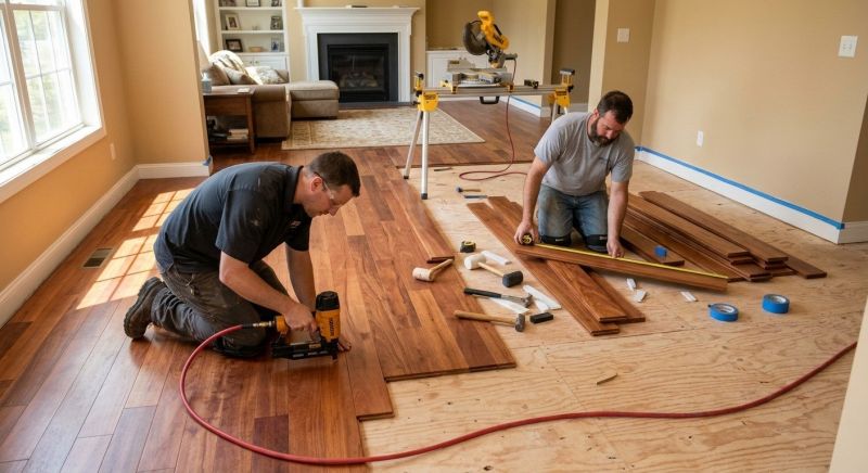Cherry Floor Installation in Baltimore County, MD