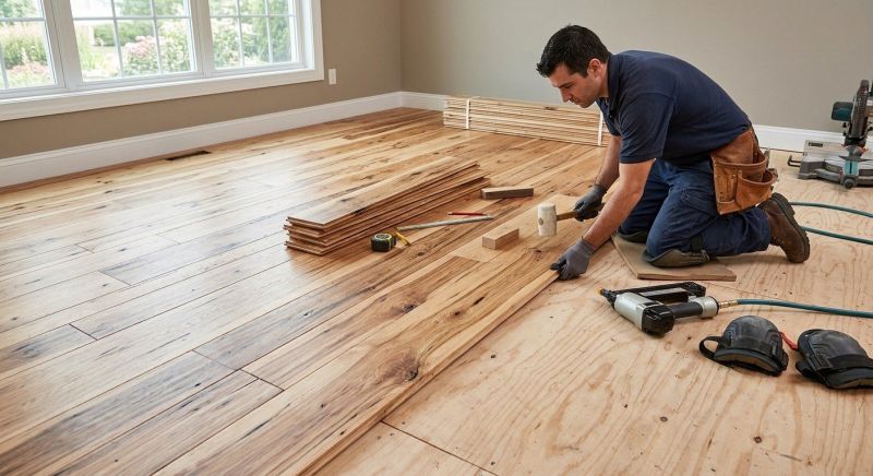 Hickory Floor Installation in Anne Arundel County, MD